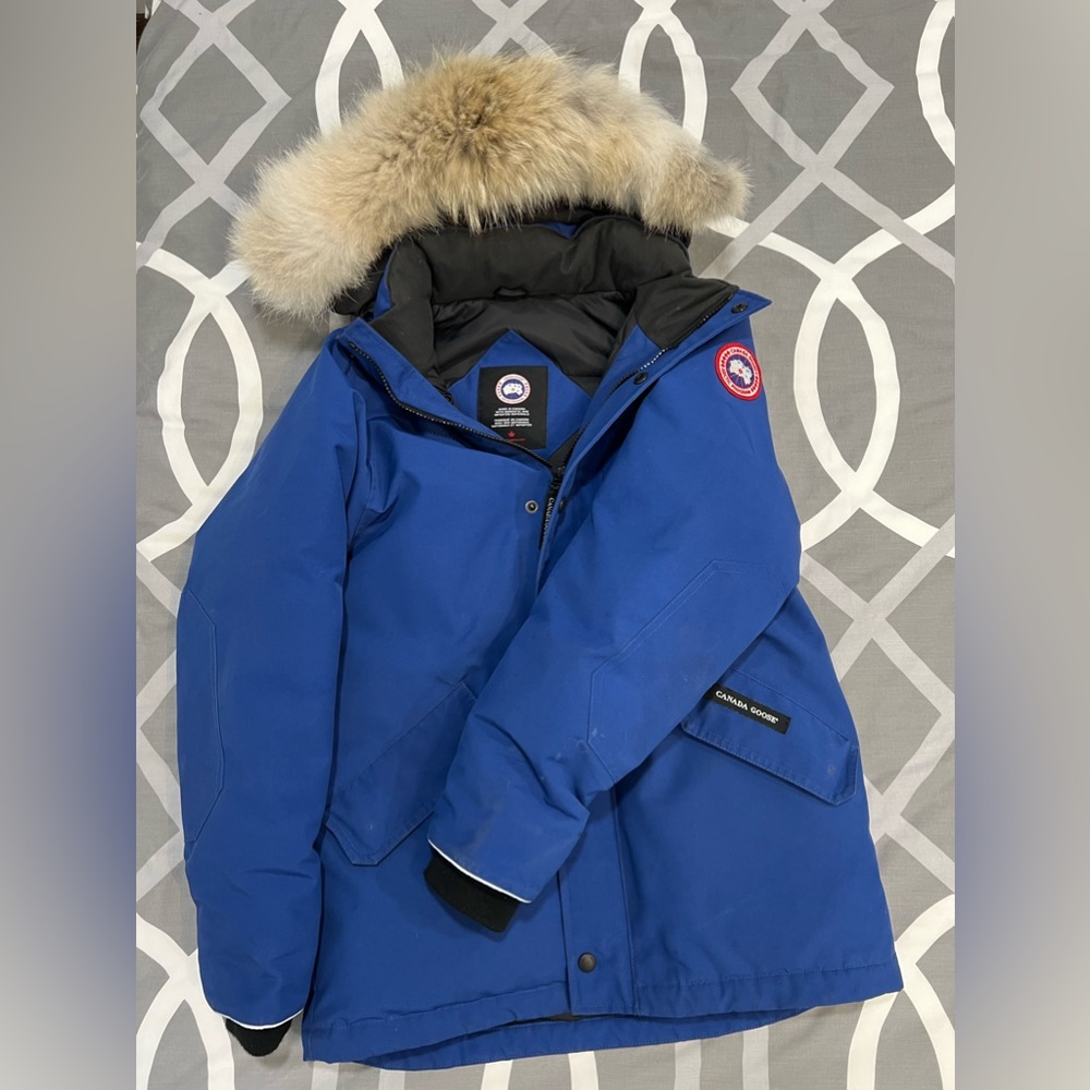 Boys Canada Goose Jacket, Size- Large (14-16), Color- Blue - Picture 2 of 2
